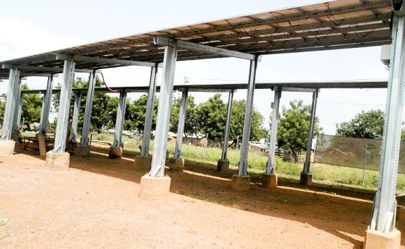 One of the minigrid systems installed by the government at Kudorkope near Ada.  