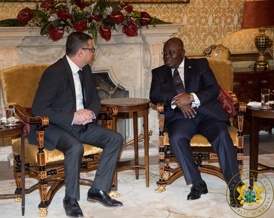 President Akufo-Addo with the leader of Malta's Opposition