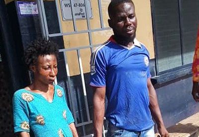 Mawusi Rose Fiaku and her boyfriend Lawson Lartey 
