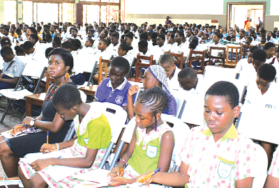The schoolchildren at the event