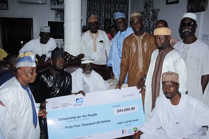 Trio present $44k academic scholarship to Chief Imam's office