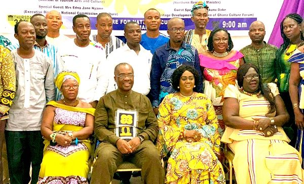 Mrs Babara Oteng-Gyasi, Minister of Tourism, Arts and Culture (seated 2nd right) with the partcipants