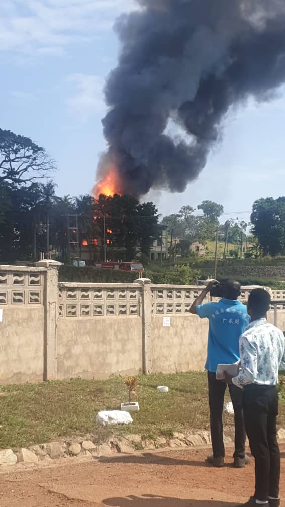 Video: Fire consumes 100-yr-old Land Valuation office in Sekondi