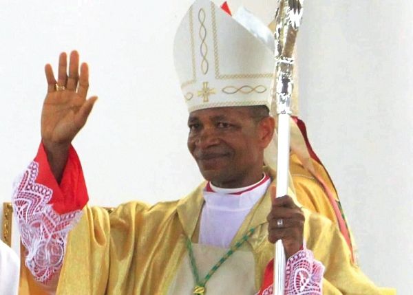 Most Rev. John Alphonse Asiedu responding to cheers at the function