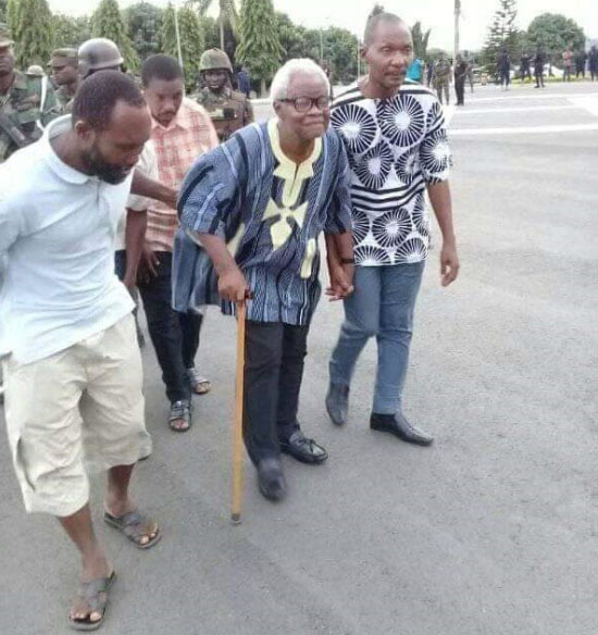 The eight, led by their chairman, Mr Charles Kormi Kudzodzi [Papavi Hogbedetor], an octogenarian were picked up in Ho on Sunday evening by a combined team of armed police and military personnel and airlifted to Accra.