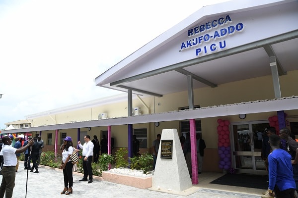 Front view of the Rebecca Akufo-Addo Paediatric Intensive Care Unit of the Korle Bu Teaching Hospital.