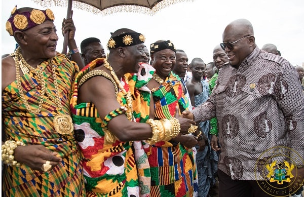 President Akufo-Addo with the Krachi Wura, Nana Mprah Besemuna III