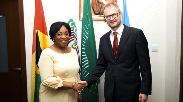  Ms Ayorkor Botchway with Mr Philipp Stalder, Switzerland's Ambassador designate to Ghana