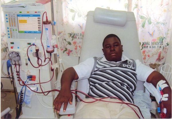  Richard on dialysis during his days at Accra Academy