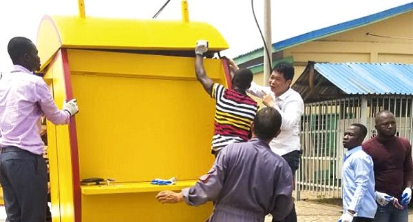 Some of the trainees during a practical session