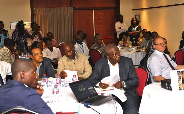 Mr Abebe Haile-Gabriel (inset), Assistant Director General, FAO Africa, addressing the participants. Picture: NII MARTEY M. BOTCHWAY