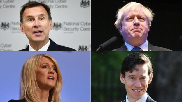 Jeremy Hunt, Boris Johnson, Rory Stewart and Esther McVey have also said they will run for the leadership