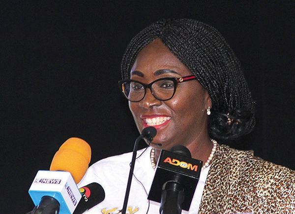 Ms Gifty Twum Ampofo, Deputy Minister of Education taking her turn at the event. Picture: EDNA ADU-SERWAA