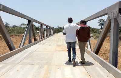 The new bridge over the Birim River linking Akwatia with Akyem Kusi