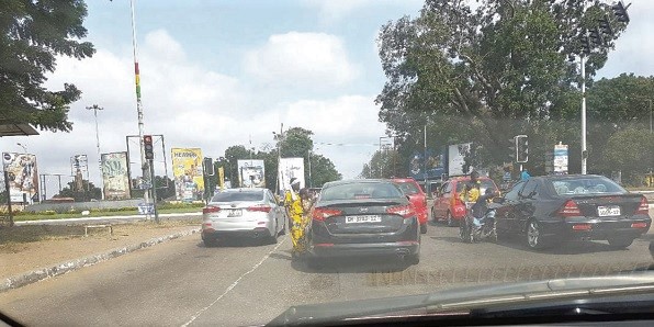  Some young beggars busy plying their trade at the 37 Military Hospital Dzowulu intersection