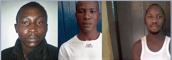  From left: Abrose Lewoyale, Salifu Issahaku and Wakilu Adams are robbers recently convicted and sentenced by the Wa Circuit Court