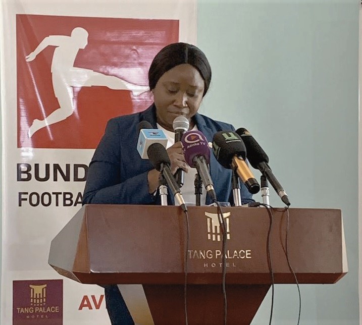  Mrs Akofa Banson addressing the media 