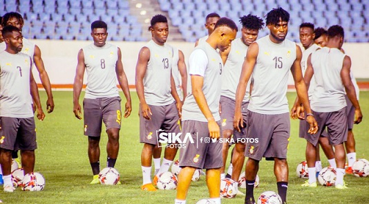  The Black Stars at traning yesterday
