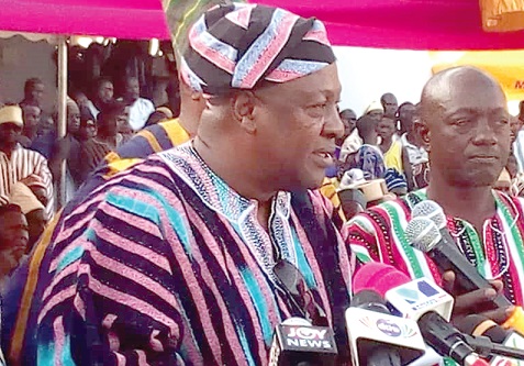  Former President John Mahama addressing a durbar to climax the Dumba festival