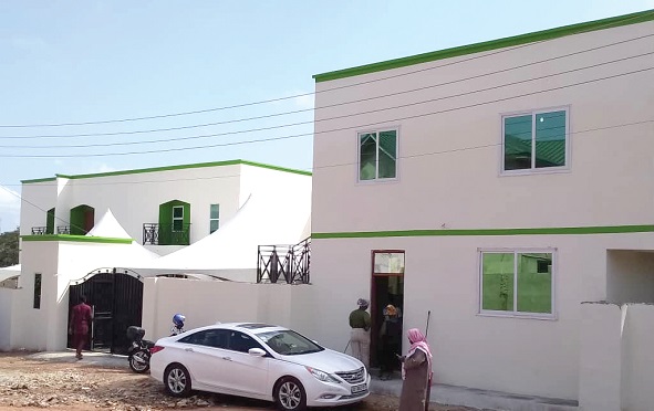 The front view of the hostel