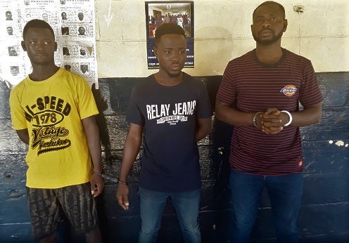 From left: Enoch Fianco, Ishmael Ahenkorang and lsaac Adusei Boadi