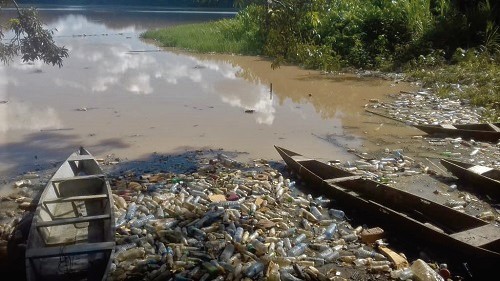 The polluted Owabi Dam