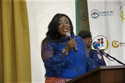 Ms Freda Prempeh, Deputy Minister for Gender, Children and Social Protection addressing guests at the event. Picture: EDNA ADU-SERWAA