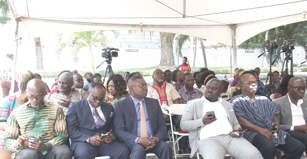 Mr Yaw Boadu-Ayeboafoh (inset), Chairman, National Media Commission, delivering the second Ghana Journalists Association Anniversary Lecture in Accra.