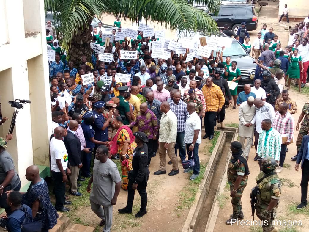 President Akufo-Addo on a two-day visit to Bono Region