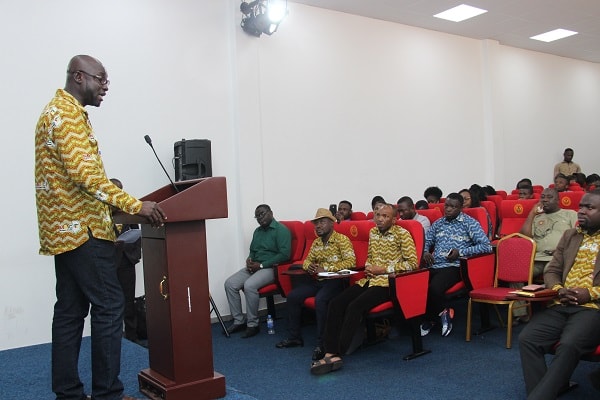  Hajj Baba Mohammed, the Greater Accra Regional Coordinator, Nation  Builders Corps addressing the press conference. Picture: BENEDICT OBUOBI