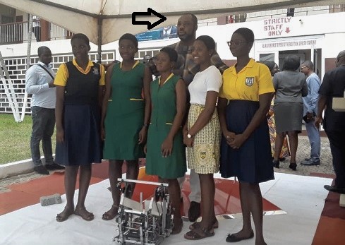 Dr Matthew Opoku Prempeh with the Ghana Robotics team 