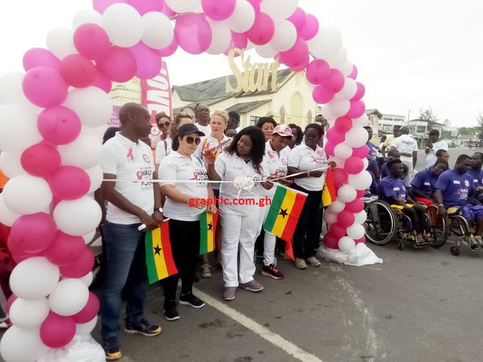 Hundreds walk in Cape Coast for breast cancer awareness