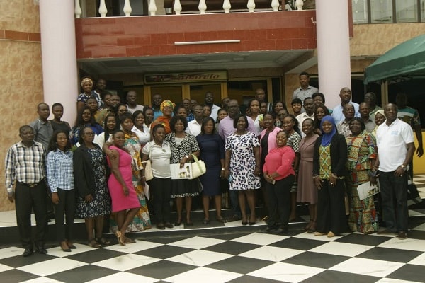 Participants at the workshop in a group photograph