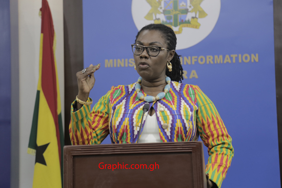 The Minister of Communications, Mrs Ursula Owusu Ekuful