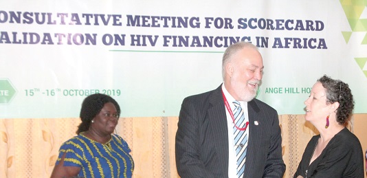  Dr Patrick Benny (middle) in a chat with Ms Phillipa Tucker (right). With them is Prof. Morenike Ukpong.
