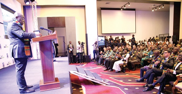 President Akufo-Addo addressing the conference. 