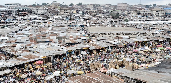 A section of the Kumasi Central Market