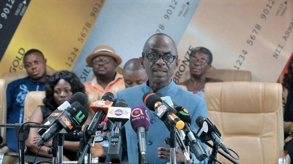 Mr Johnson Asiedu Nketia addressing yesterday’s news conference
