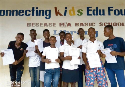 Some of the students displaying their certificate