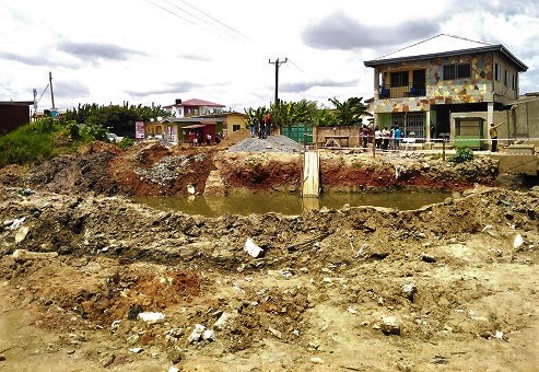 The site for the construction of the bridge. Picture: NII MARTEY M. BOTCHWAY