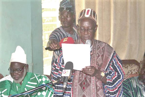  Tulewewura Rasheed Mahama delivering a speech on behalf of Yagbonwura Tumtumba Boresa