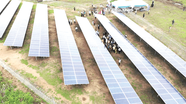 Some of the solar panels at the school