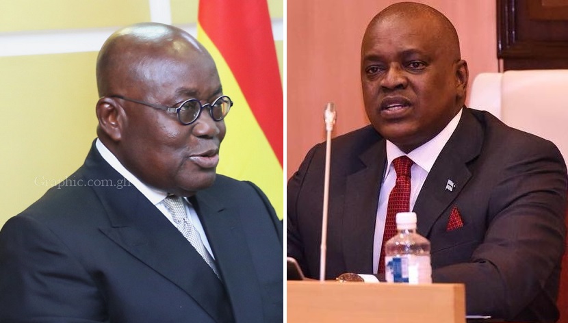 President of Ghana, Nana Akufo-Addo(left), President Elect, Botswana, Dr Mokgweetsi E.K Masisi(right)