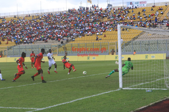 Naby Keita Laye scores from a spot kick to give Asante Kotoko a lone goal victory. Picture: EMMANUEL BAAH
