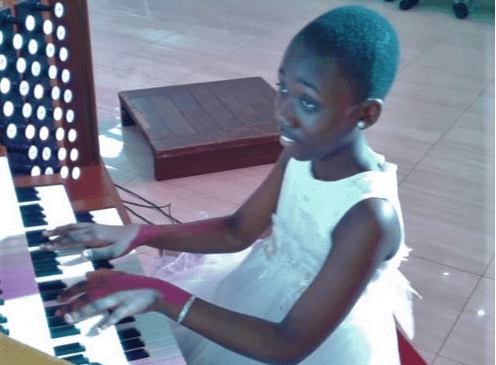 Ewuradwoa Obuobia Boateng on the keyboard