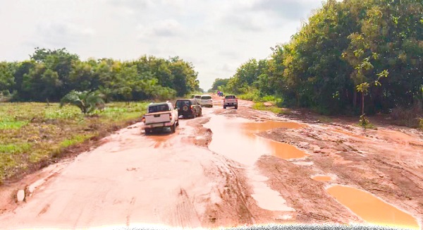  A section of the road captured by Biiya Mukusah Ali