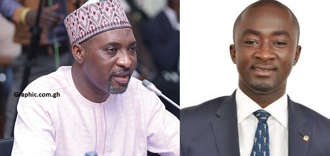 Alhaji Mohammed Muntaka Mubarak Right,  Masawudu Mubarick on Right
