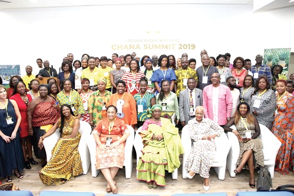 Participants at the summit. Seated left is Nana Afua Sekyere, Executive Director, CWR-Ghana. Seated right is Dr Emily Hadassah Soroku, Founder, CWR