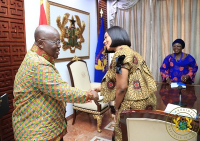 President Akufo-Addo with EC Chair, Jean Mensa