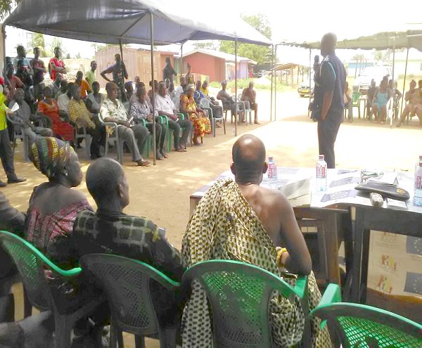 Mr Eward Amponsah Sarmoah, Officer in charge of the Dabala Junction Customs Division of the Ghana Revenue Authority, addressing the durbar